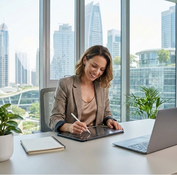 Professionista al lavoro